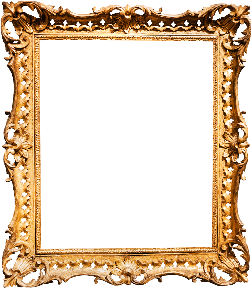 Vertical Baroque Wooden Picture Frame